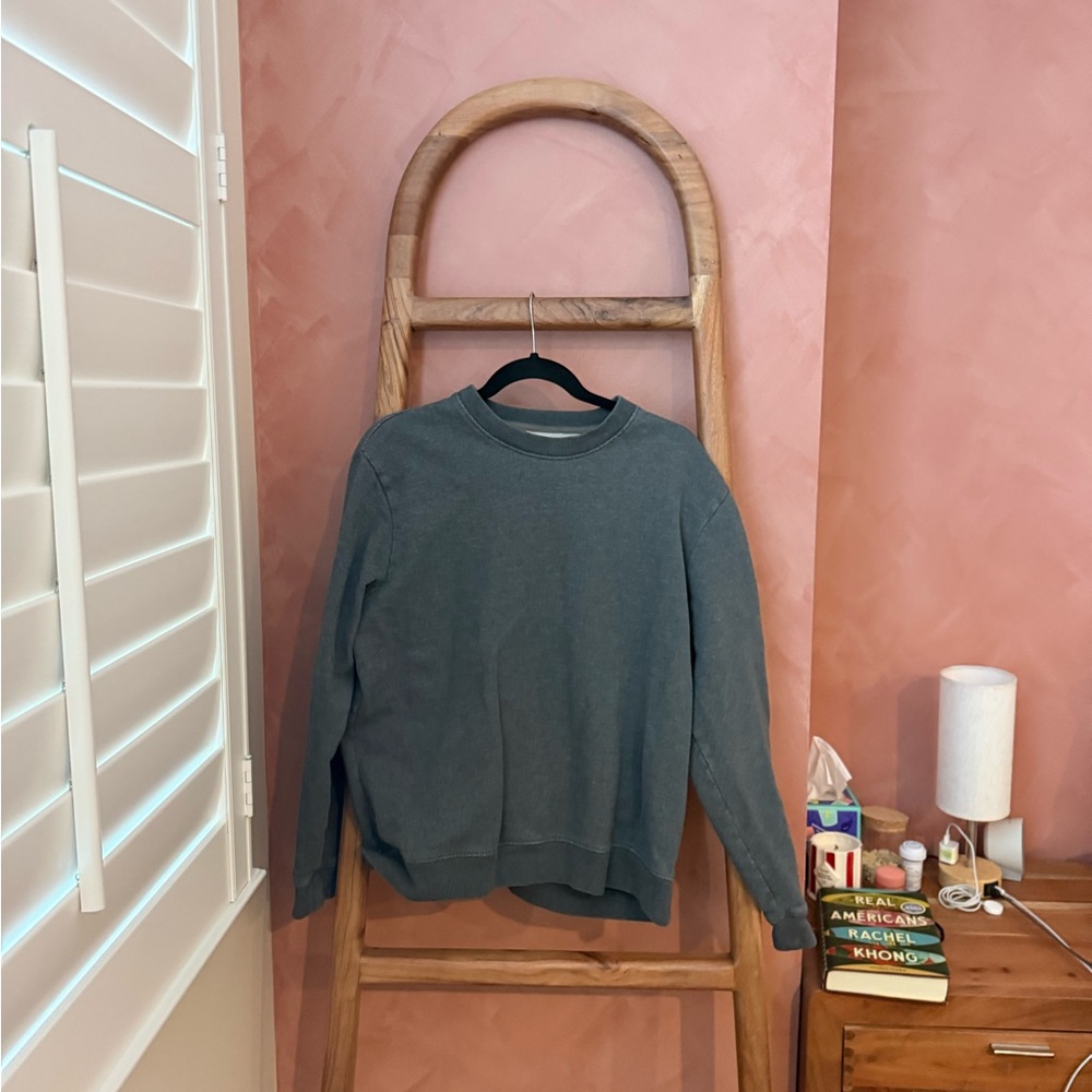 Everlane Wonens Charcoal Crewneck Sweatshirt